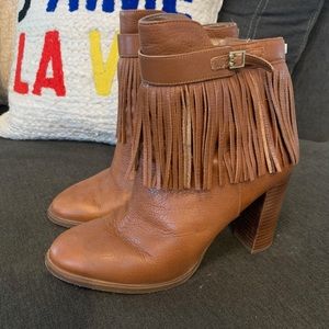 Leather Fringe Ivanka Trump boots